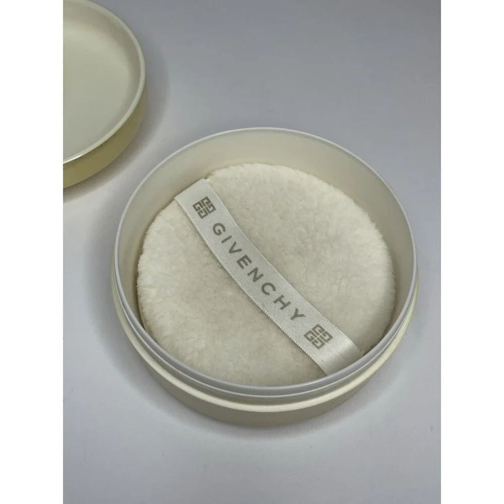 Amage De Givenchy 5oz Body Powder Container Only Vintage Butter Yellow Gold Rim